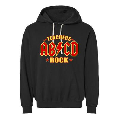 Teachers ROCK AB v CD ABCD Garment-Dyed Fleece Hoodie