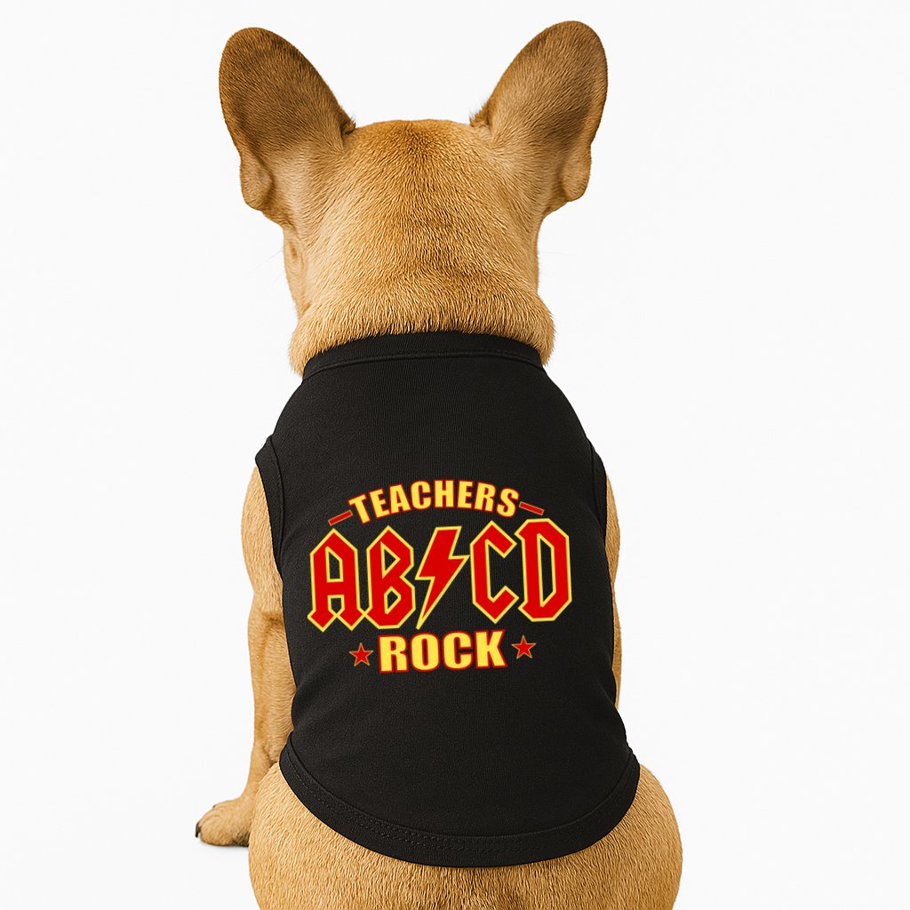 Teachers ROCK AB v CD ABCD Doggie Tank
