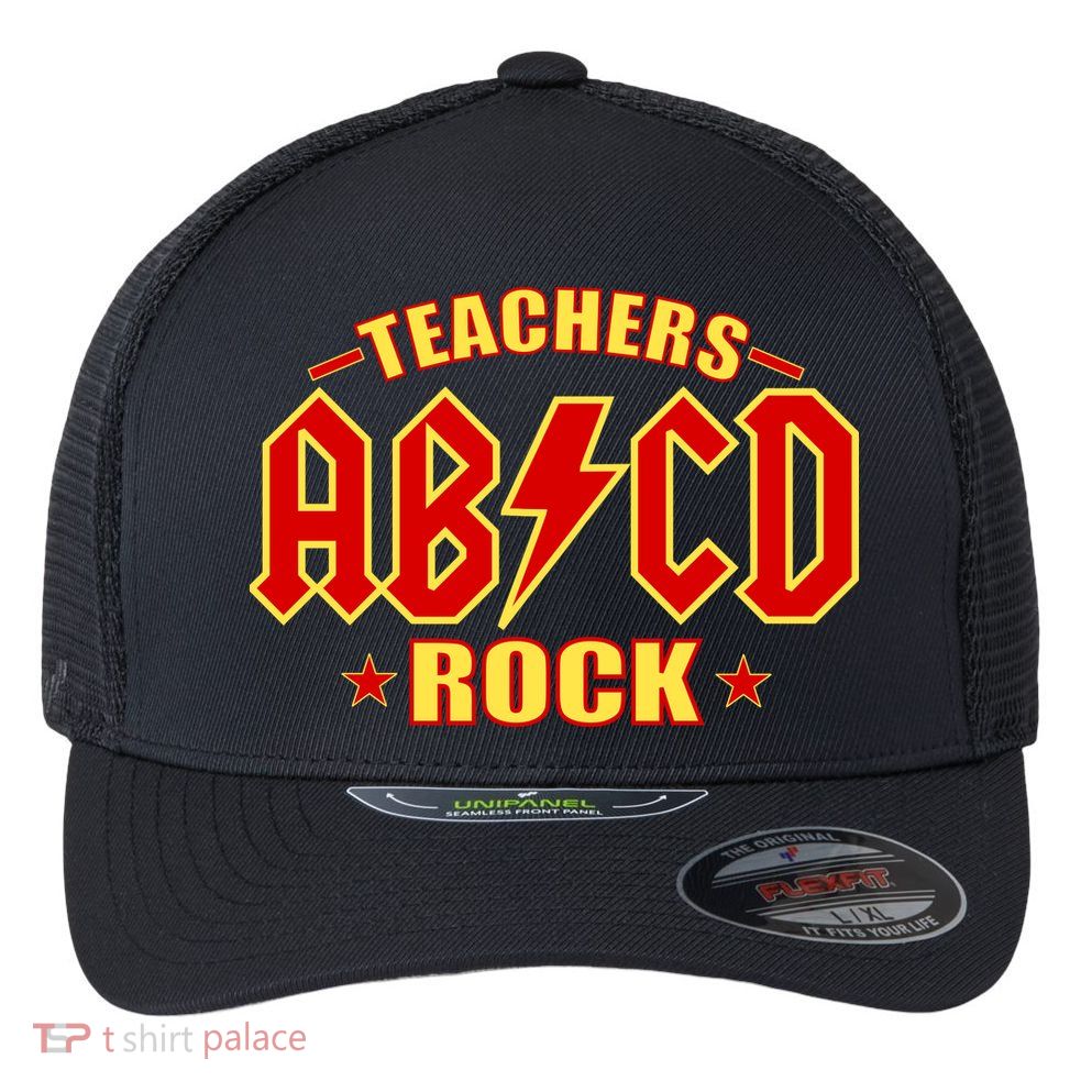 Teachers ROCK AB v CD ABCD Flexfit Unipanel Trucker Cap