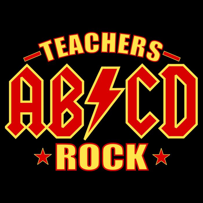 Teachers ROCK AB v CD ABCD Apron