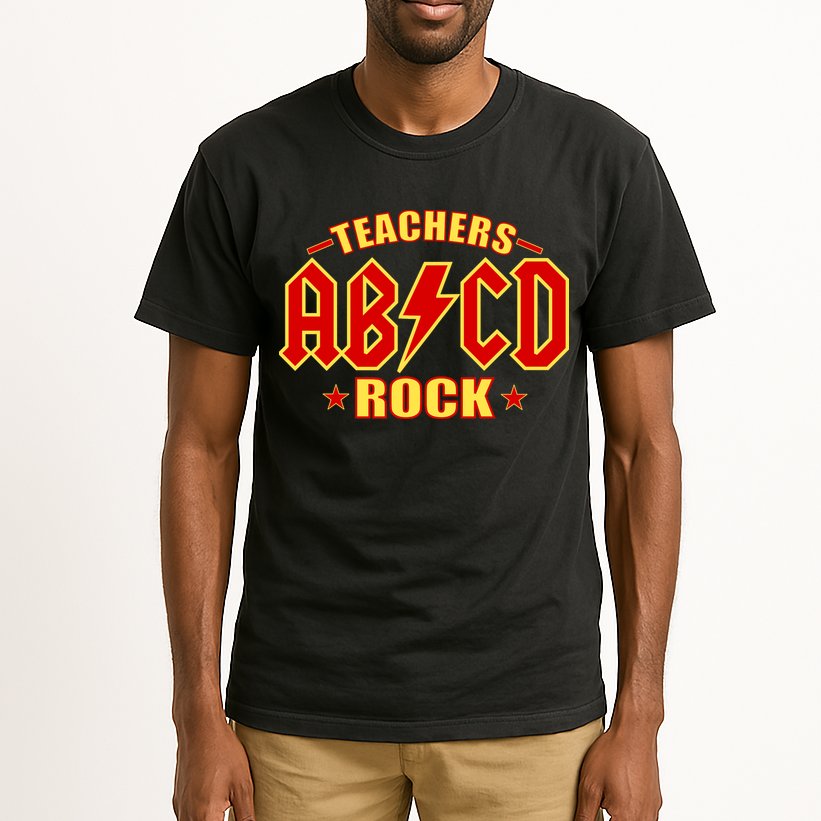 Teachers ROCK AB v CD ABCD Tall T-Shirt