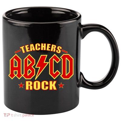Teachers ROCK AB v CD ABCD 11oz C Handle Ceramic Mug