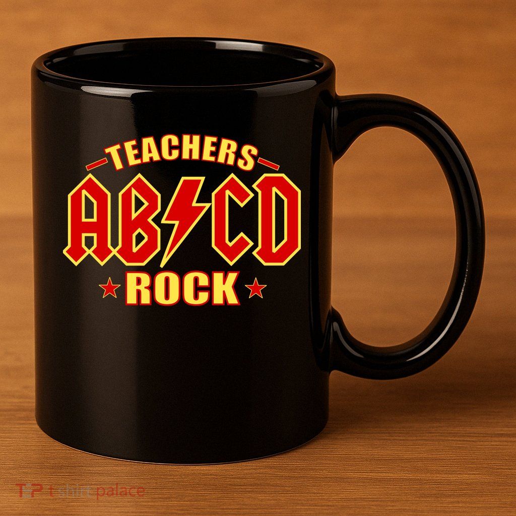 Teachers ROCK AB v CD ABCD 11oz C Handle Ceramic Mug