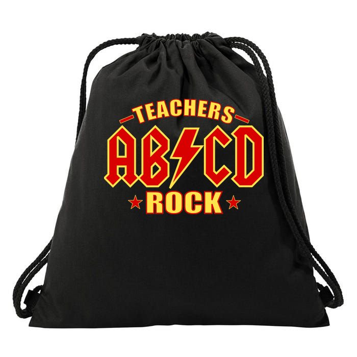 Teachers ROCK AB v CD ABCD Drawstring Bag