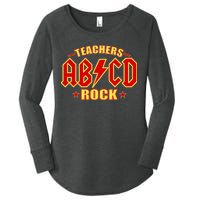 Teachers ROCK AB v CD ABCD Women's Perfect Tri Tunic Long Sleeve Shirt