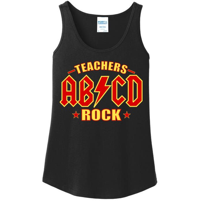 Teachers ROCK AB v CD ABCD Ladies Essential Tank