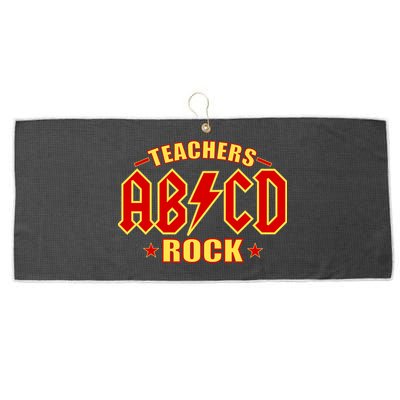 Teachers ROCK AB v CD ABCD Large Microfiber Waffle Golf Towel