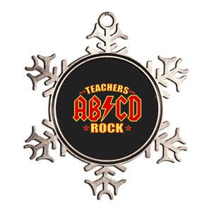 Teachers ROCK AB v CD ABCD Metallic Star Ornament