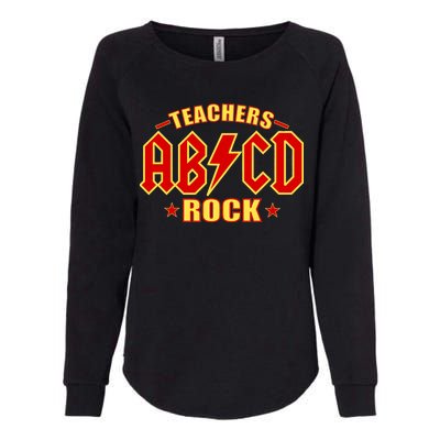 Teachers ROCK AB v CD ABCD Womens California Wash Sweatshirt