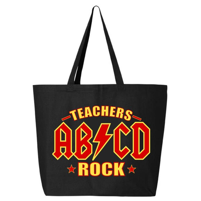 Teachers ROCK AB v CD ABCD 25L Jumbo Tote