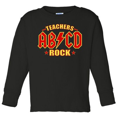 Teachers ROCK AB v CD ABCD Toddler Long Sleeve Shirt