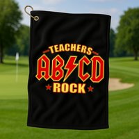 Teachers ROCK AB v CD ABCD Golf Towel