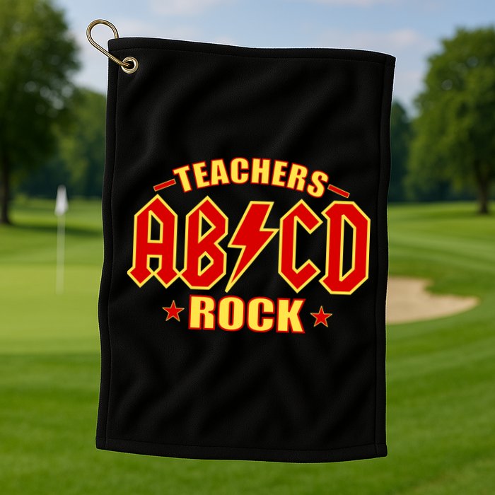 Teachers ROCK AB v CD ABCD Golf Towel