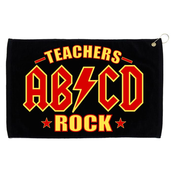 Teachers ROCK AB v CD ABCD Grommeted Golf Towel