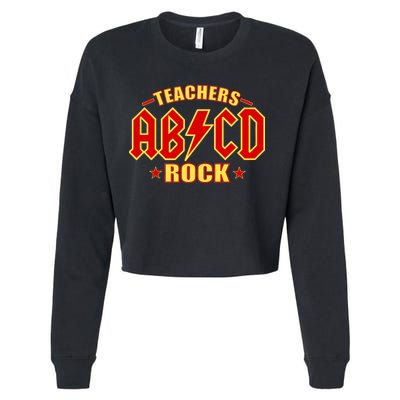 Teachers ROCK AB v CD ABCD Cropped Pullover Crew