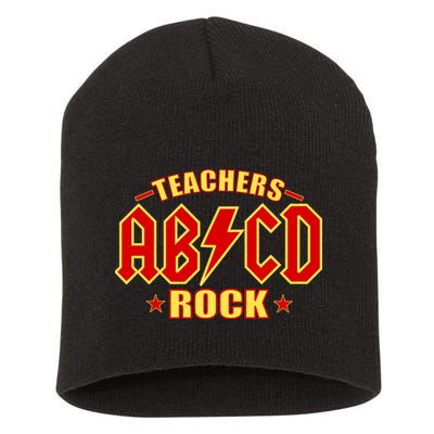 Teachers ROCK AB v CD ABCD Short Acrylic Beanie
