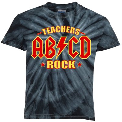 Teachers ROCK AB v CD ABCD Kids Tie-Dye T-Shirt