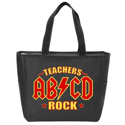 Teachers ROCK AB v CD ABCD Zip Tote Bag