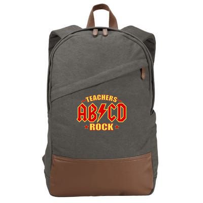 Teachers ROCK AB v CD ABCD Cotton Canvas Backpack