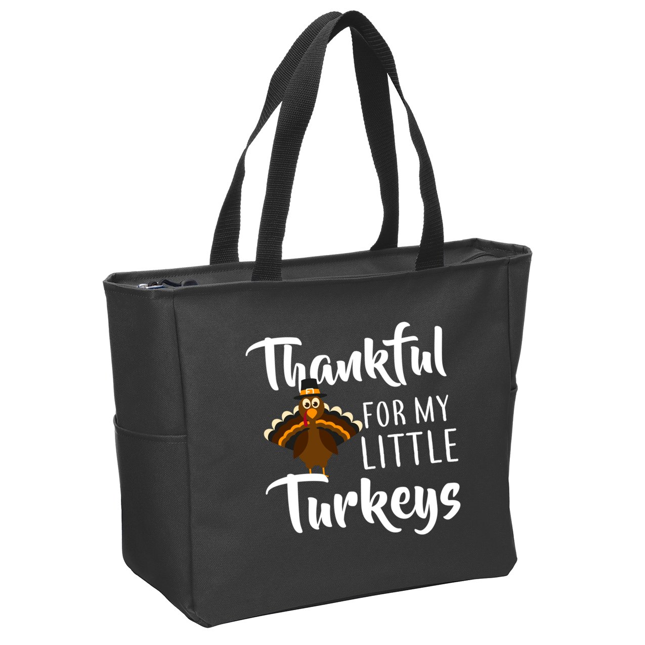 Teachers Thanksgiving Thankful For My little Turkeys Zip Tote Bag