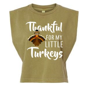 Teachers Thanksgiving Thankful For My little Turkeys Garment-Dyed Women's Muscle Tee