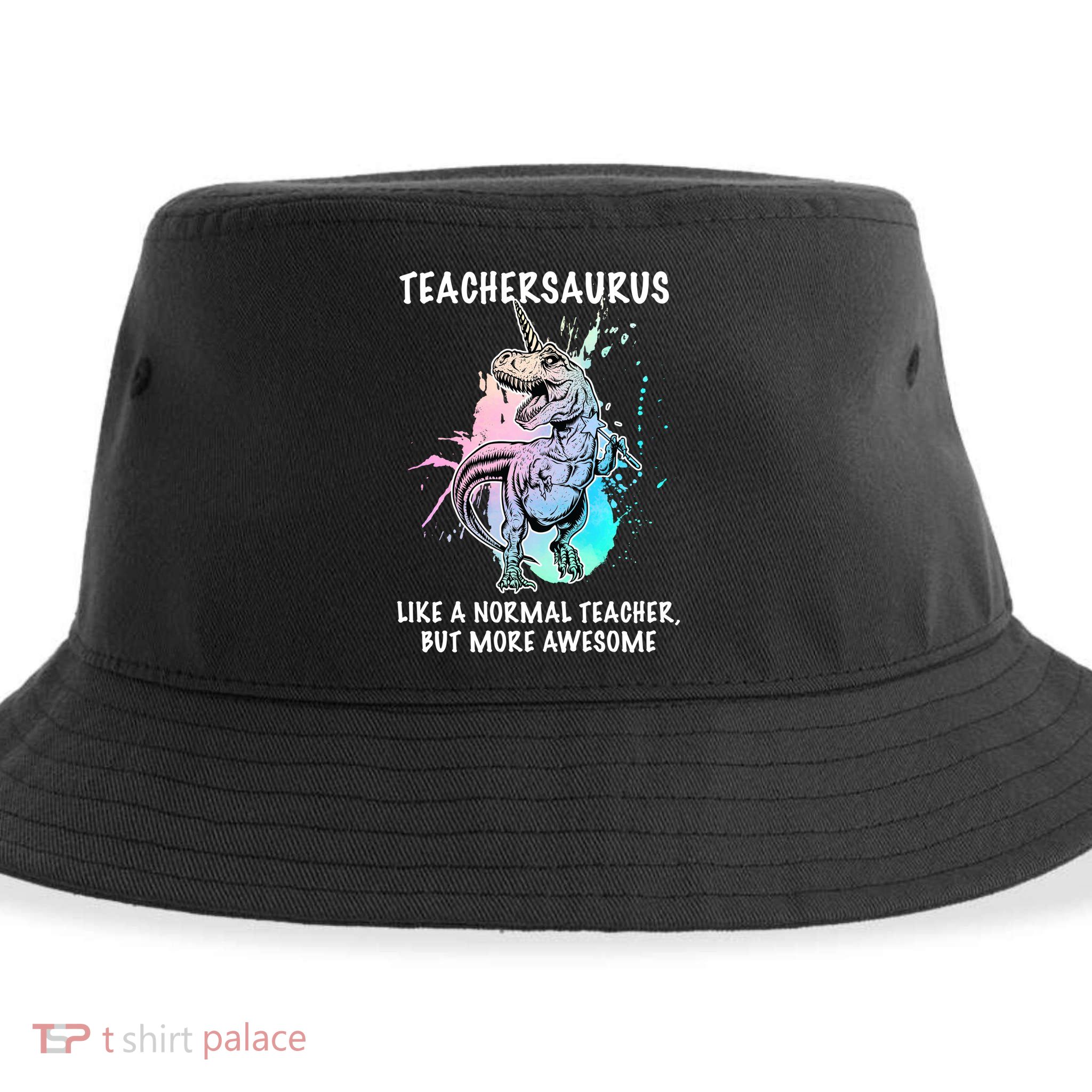 Teachersaurus Unicorn Sustainable Bucket Hat