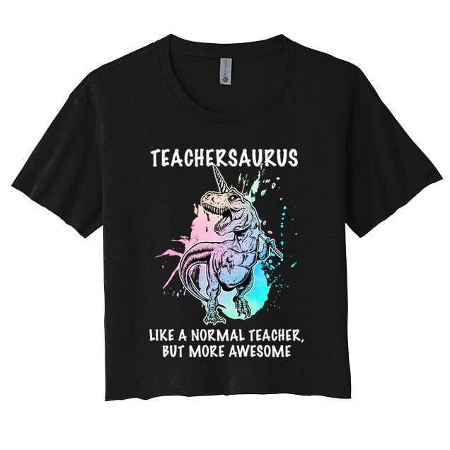Teachersaurus Unicorn Crop Top