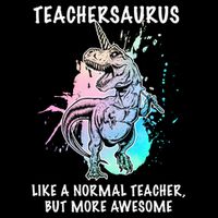 Teachersaurus Unicorn Crop Top