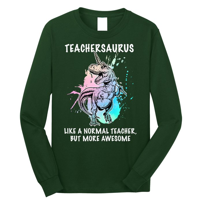 Teachersaurus Unicorn Long Sleeve Shirt