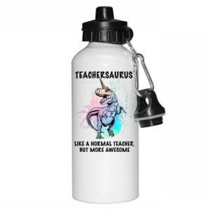 Teachersaurus Unicorn Aluminum Water Bottle