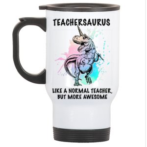 Teachersaurus Unicorn Stainless Steel Travel Mug