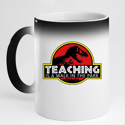 Teaching  Is A Walk In The Park 11oz Black Color Changing Mug