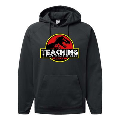 Teaching  Is A Walk In The Park Performance Fleece Hoodie