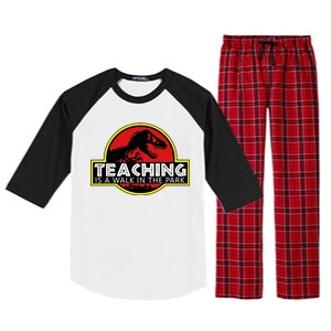 Teaching  Is A Walk In The Park Raglan Sleeve Pajama Set