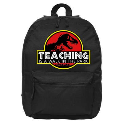 Teaching  Is A Walk In The Park 16 in Basic Backpack