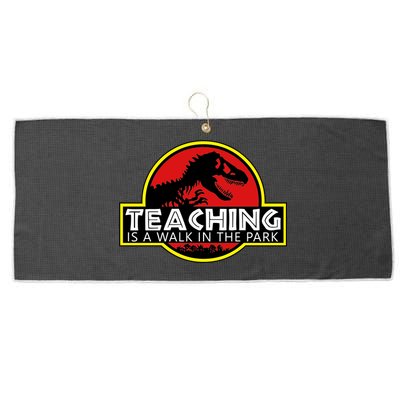 Teaching  Is A Walk In The Park Large Microfiber Waffle Golf Towel