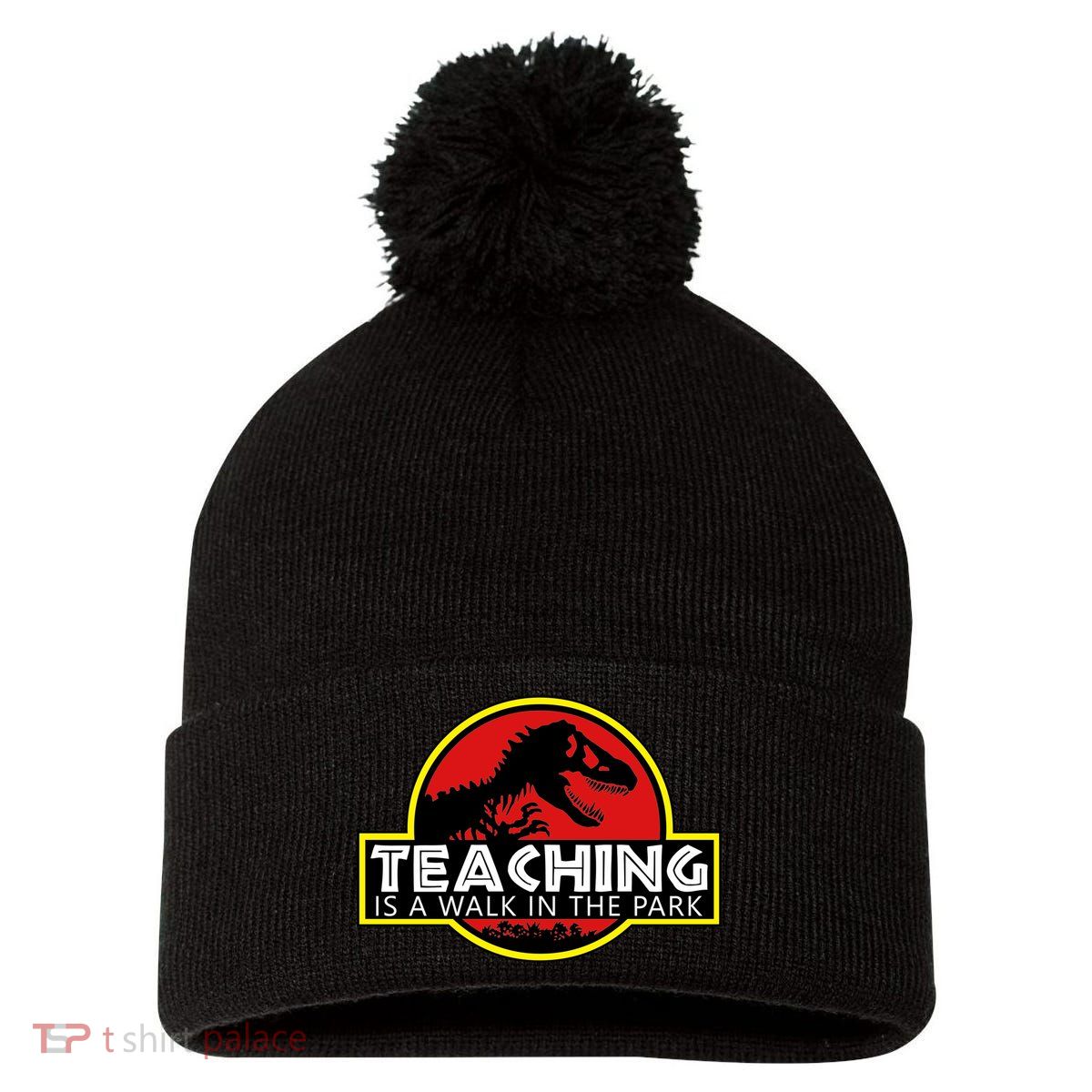 Teaching  Is A Walk In The Park Pom Pom 12in Knit Beanie