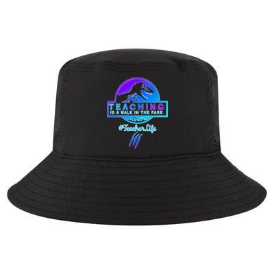 Teaching Is A Walk In Park Jurassic Teacher Cool Comfort Performance Bucket Hat