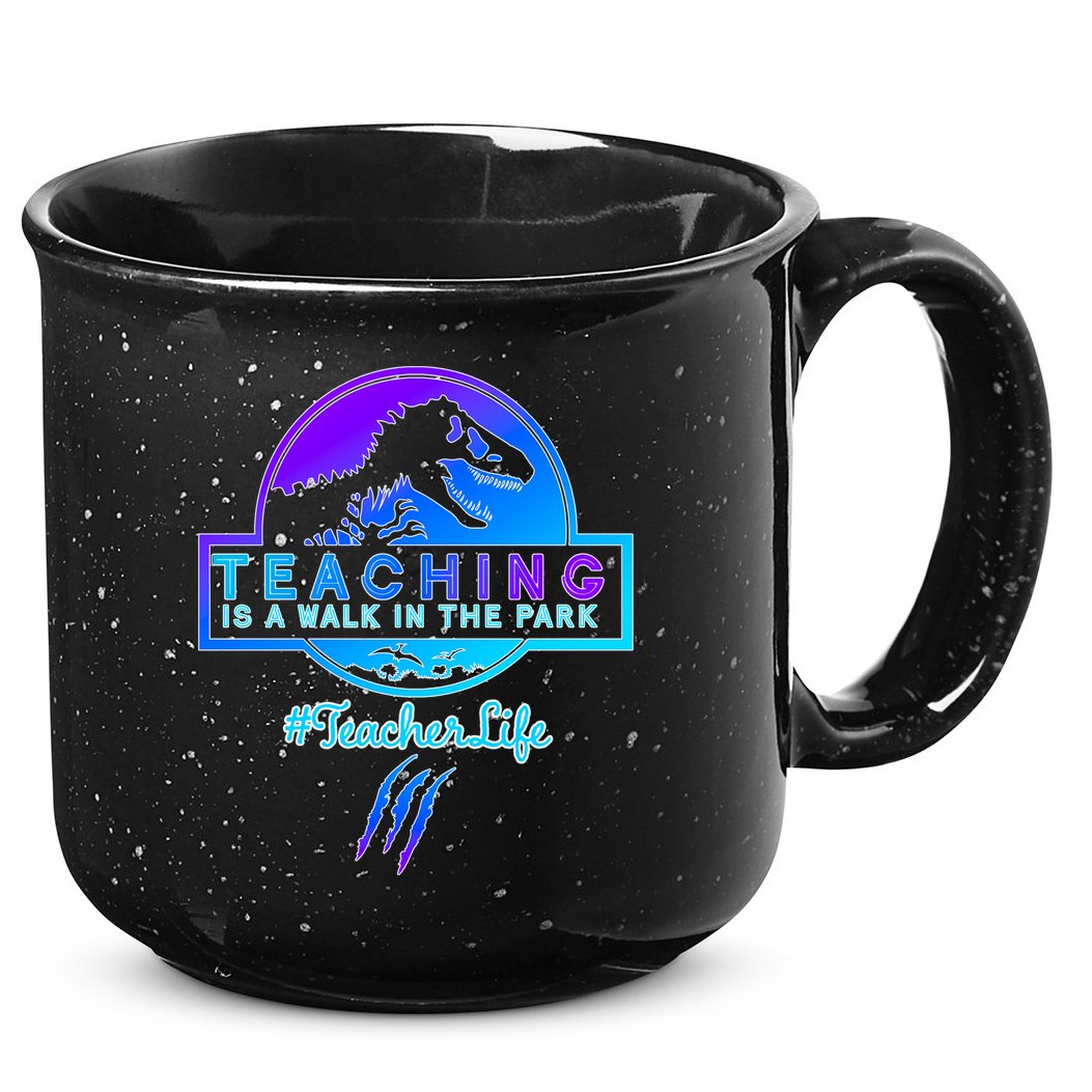 Teaching Is A Walk In Park Jurassic Teacher 15oz Campfire Ceramic Mug