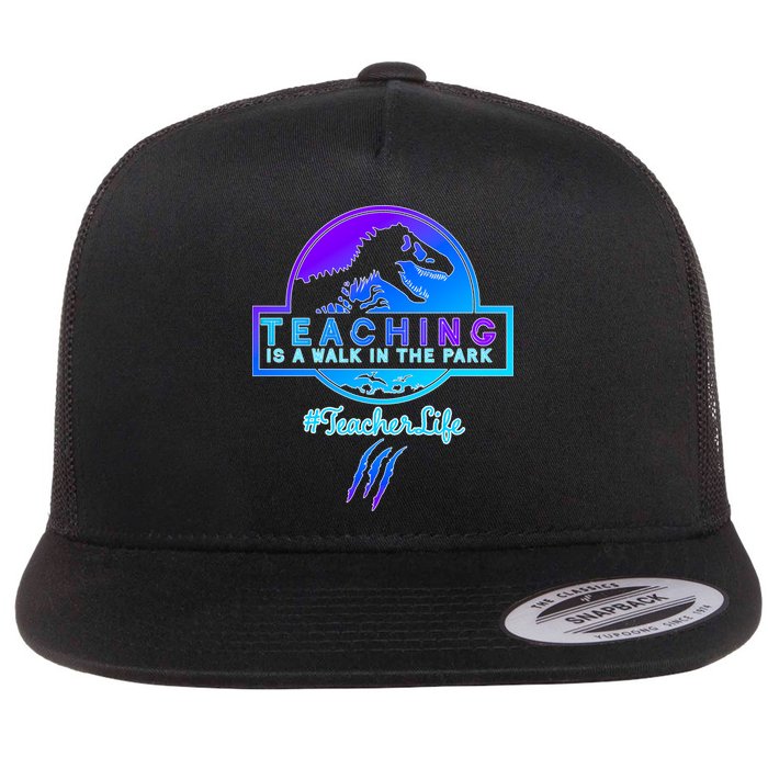 Teaching Is A Walk In Park Jurassic Teacher Flatbill Hat