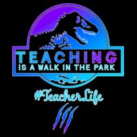 Teaching Is A Walk In Park Jurassic Teacher Flatbill Hat