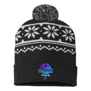 Teaching Is A Walk In Park Jurassic Teacher USA-Made Snowflake Beanie