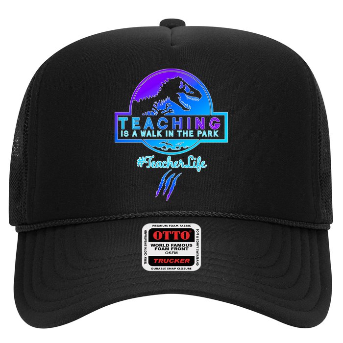 Teaching Is A Walk In Park Jurassic Teacher Trucker Hat