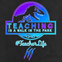 Teaching Is A Walk In Park Jurassic Teacher Trucker Hat