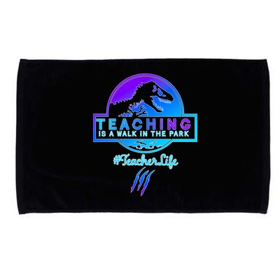 Teaching Is A Walk In Park Jurassic Teacher Microfiber Hand Towel