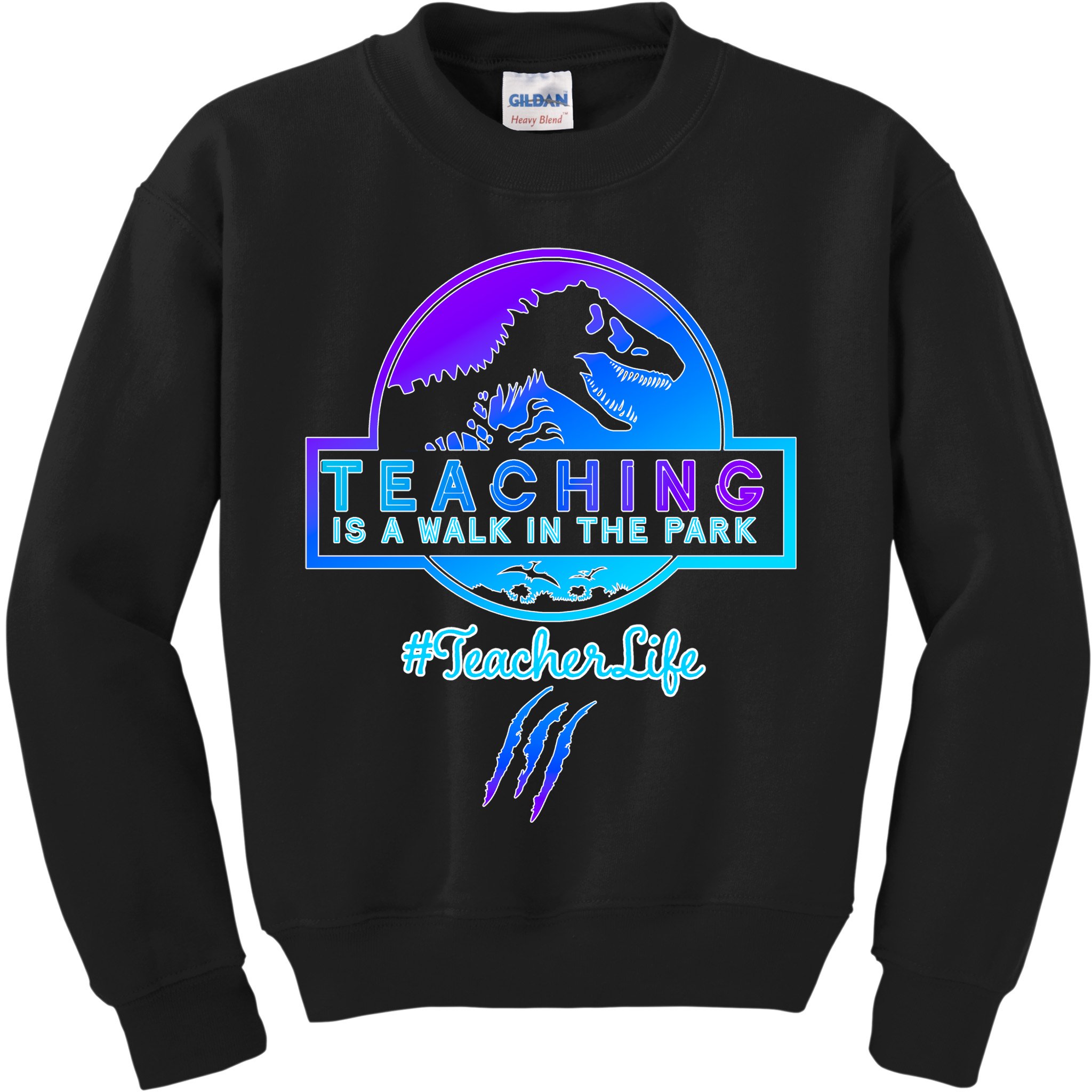 Teaching Is A Walk In Park Jurassic Teacher Kids Sweatshirt