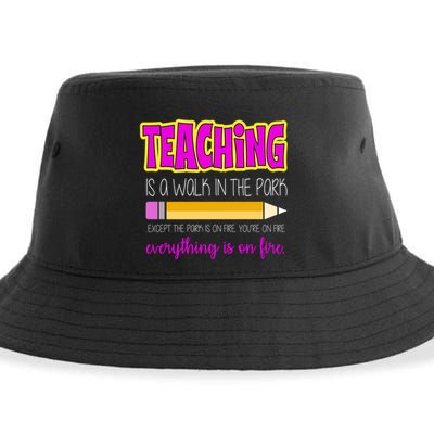 Teaching Is A Walk In The Park Sustainable Bucket Hat