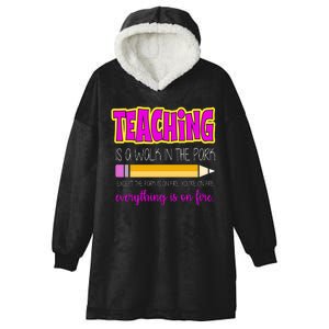 Teaching Is A Walk In The Park Hooded Wearable Blanket