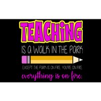 Teaching Is A Walk In The Park Bumper Sticker