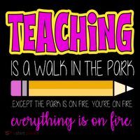 Teaching Is A Walk In The Park Drawstring Bag